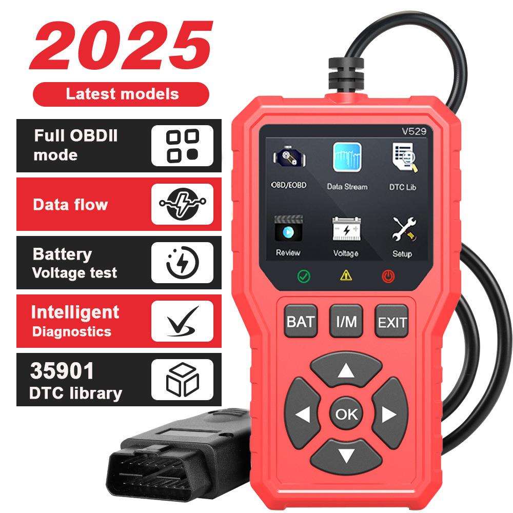 OBD2 扫描仪实时数据专业机OBDII 诊断读码器工具用于检查发动机