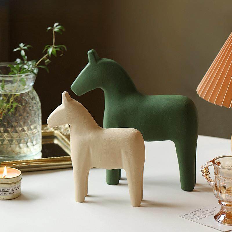 隆泽北欧风文艺木马摆件创意家居客厅电视柜酒柜装饰品房间小,玩具/童车/益智/积木/模型,毛绒/玩偶/公仔/布艺类玩具,淘宝优惠券,粉丝福利购,淘宝优惠卷