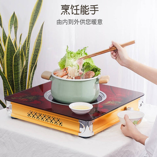 电火盆烤盆火取暖器家用节能烤火炉电暖器烤火器电暖炉电烤炉暖脚