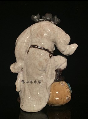 石湾公仔陶摆摆件纯手工风物创意人水瓷件 适用客厅玄关送礼佳品
