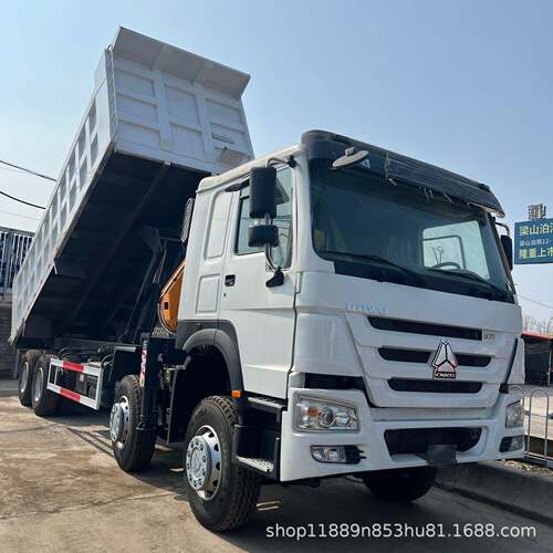 翻新豪沃后八轮翻斗自卸车全新HOWO8X4工程车随车吊渣土运输车