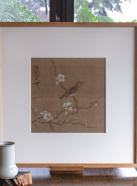 复实花鸟装饰画厅意古木装裱画框定制客禅挂墙中式沙发背景墙挂画