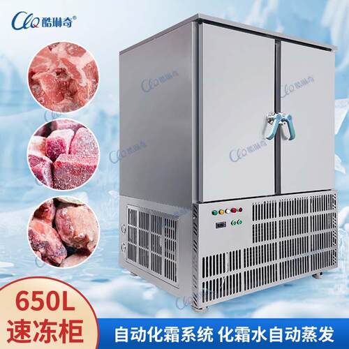 m热销款厨房生肉速冻柜中型立式蔬菜面食海鲜速冻柜Blast freezer