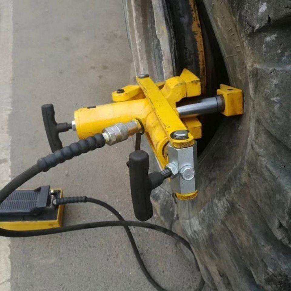 铲车轮胎扒胎器铲车拆轮胎工具气动便携式压胎机装载机扒轮胎工具