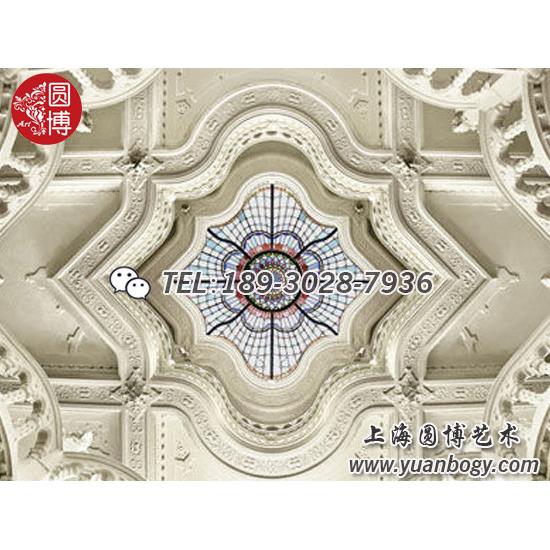 大气个性厂家直销彩绘欧式教堂玻璃穹顶