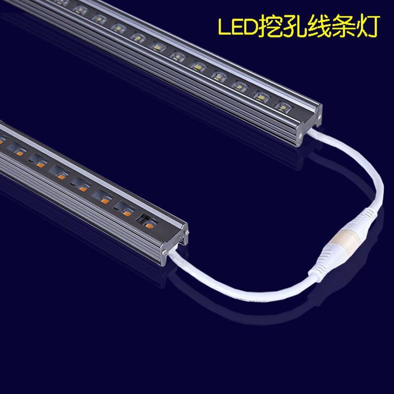 led线条灯硬灯条线性洗墙灯户外铝材护栏管跑马灯七彩轮廓灯挖孔