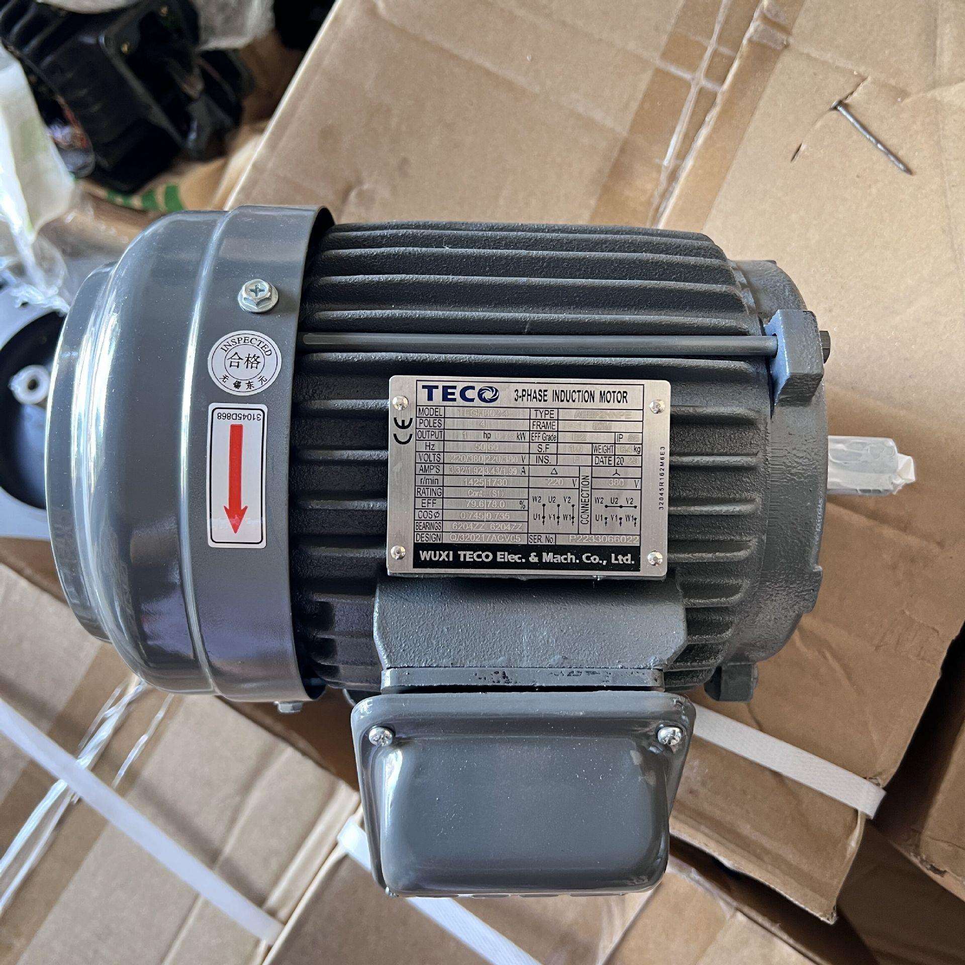 TECO东元三相异步电动机0.75KW 4P 1425转 AEEF2N TEGH802-4