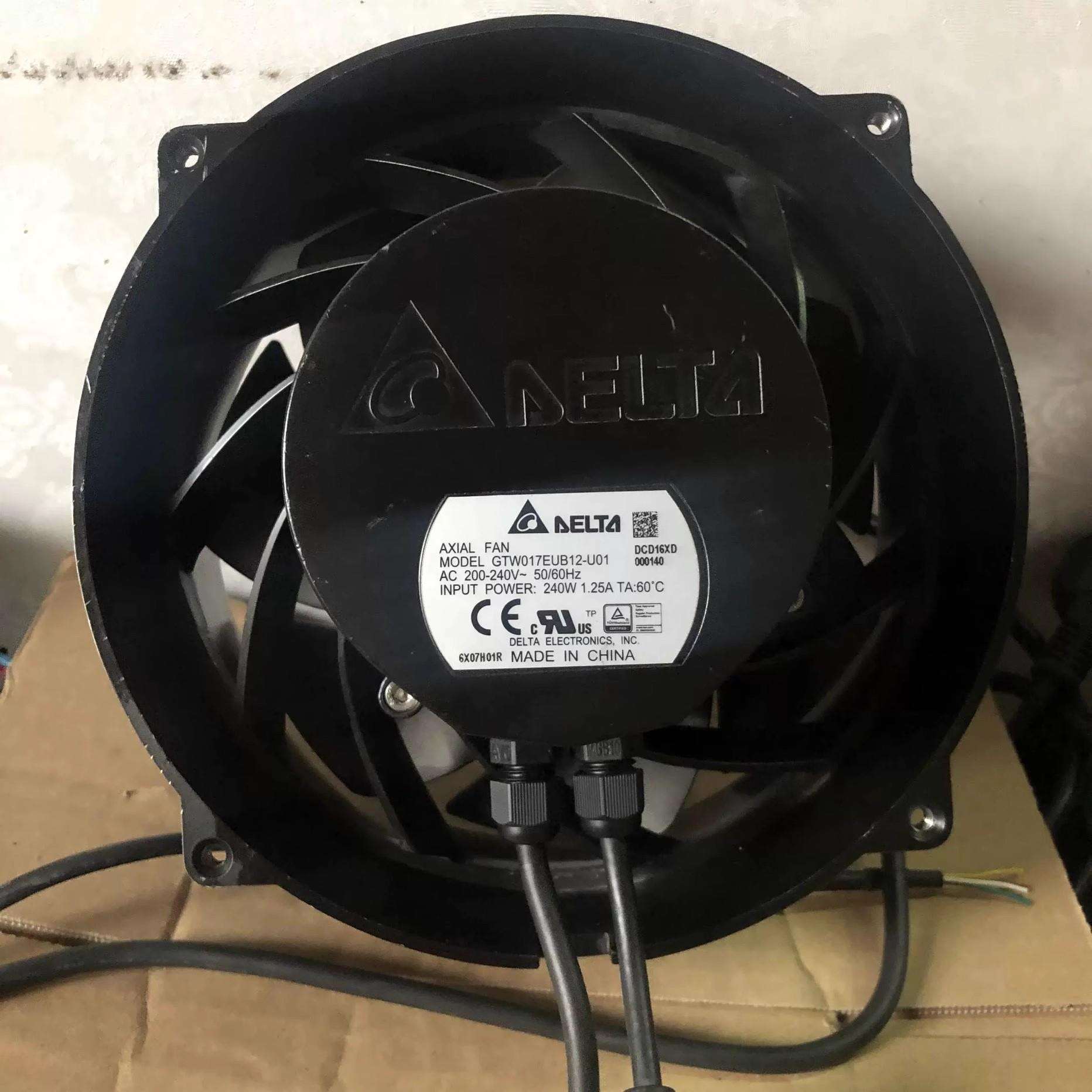 台达GTW017EUB12-U01 200~240V 240W金属排气轴流风机散热风扇