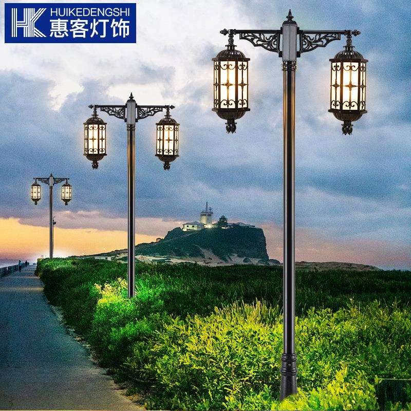 高杆灯led新农村家用220v花园别墅小区户外防水中式室外庭院路灯