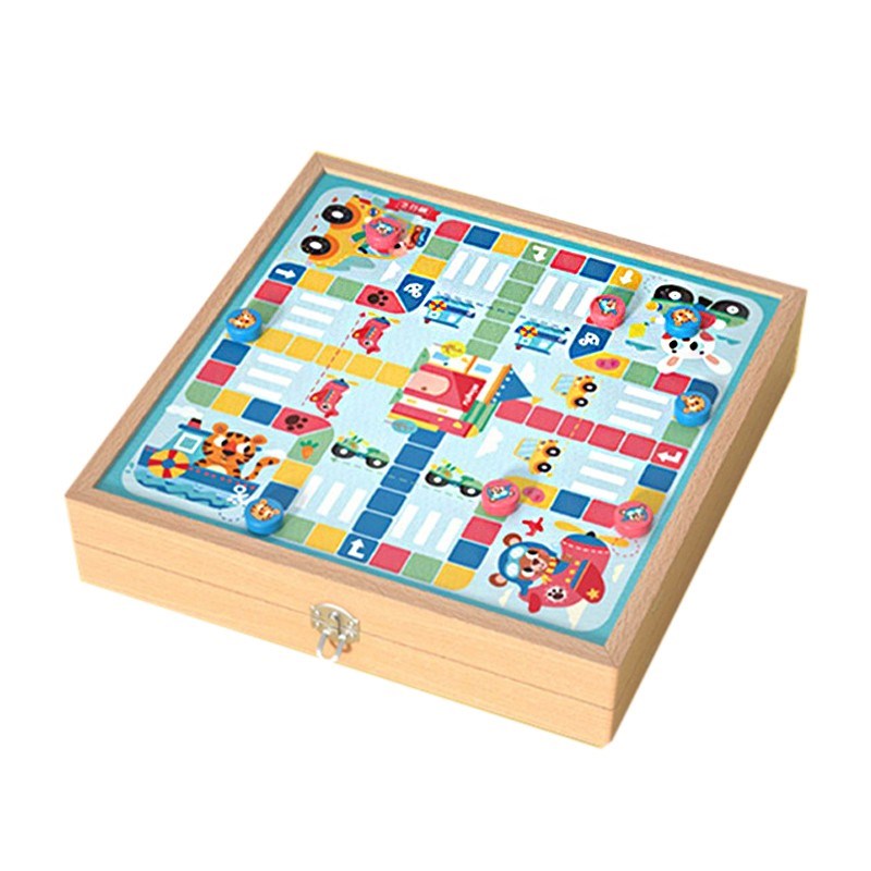 儿童飞行棋五子棋类大全26种多合一益智玩具冒险蛇棋斗兽多功能棋