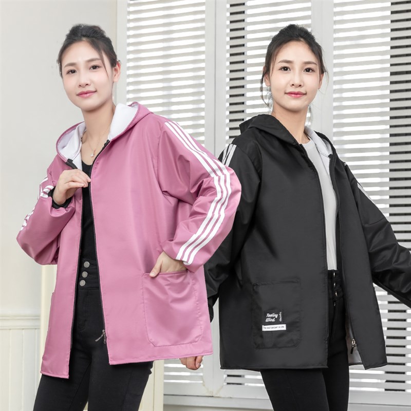 简约爆款家用长袖围裙耐污耐磨罩衣耐穿干活可定制工作服男女同款