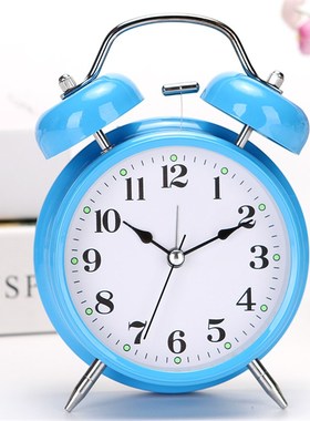 台表座钟台钟蓝色m神器清新高中生男童小闹钟学生新款宿舍用简约