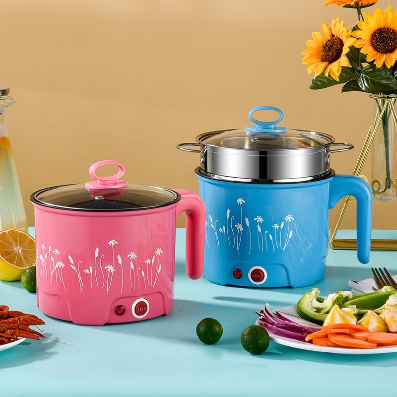 电煮锅学生宿舍多功能一体小y电锅煮面小锅小型家用迷你火锅泡面