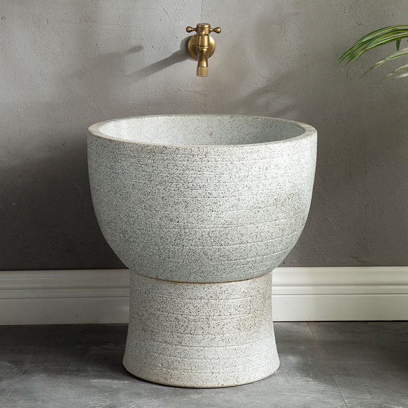 拖把池墩b布池陶瓷户外水池小拖布池阳台家用卫生间庭院地盆拖把