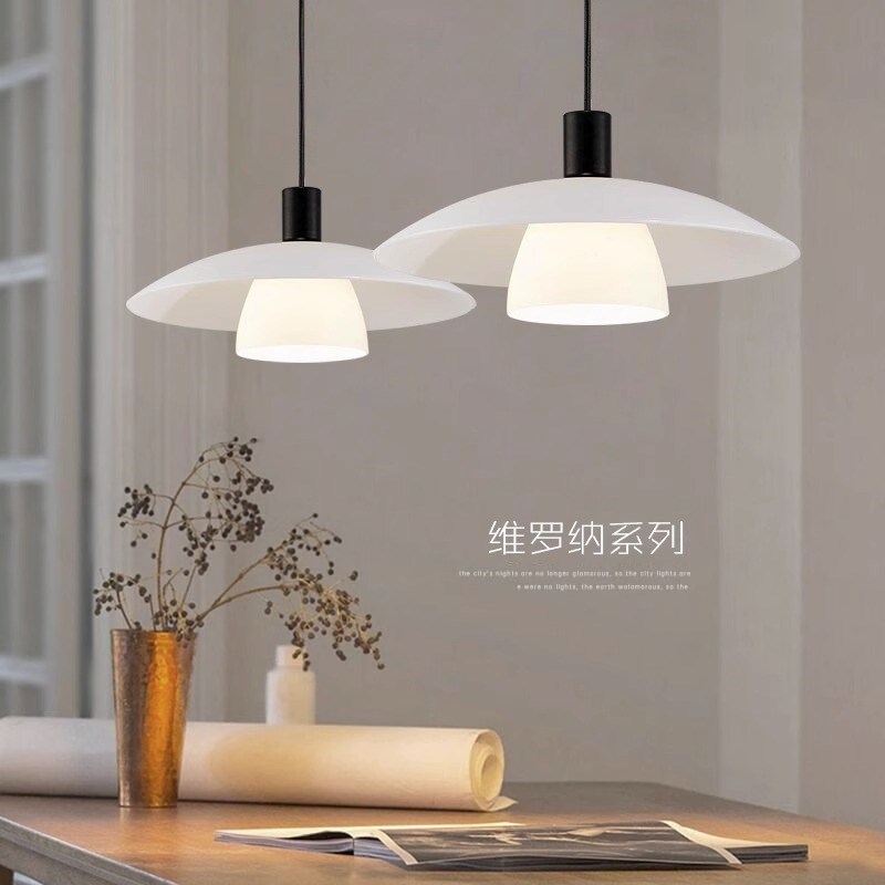 玻璃餐厅吊灯极简创意个性床头侘寂风民宿L咖啡厅吧台餐桌饭厅吊