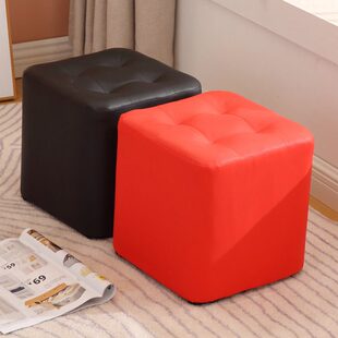 小凳子皮凳现代客厅沙发凳茶几凳时尚家用皮板凳创意小椅子矮敦子