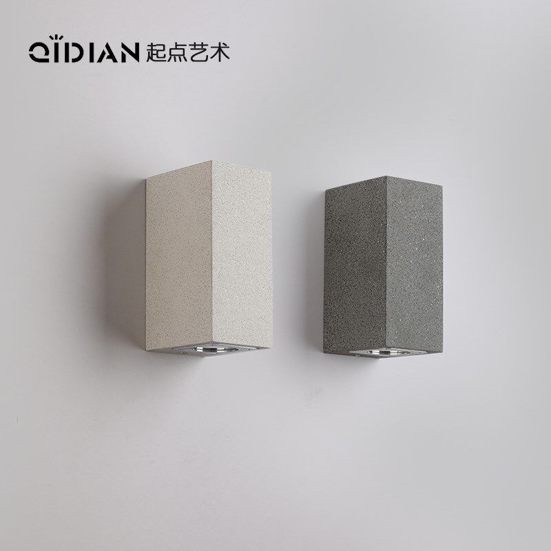 原版水磨石户外防水壁灯酒店民宿外F墙门头庭院阳台微水泥方形灯