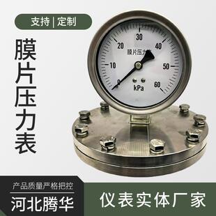 膜片压力表 不锈钢充油压力表法兰接体压力表