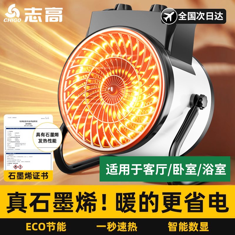 志高取暖器暖风机小钢炮省电神器大功率速热浴室电热器家用电暖气