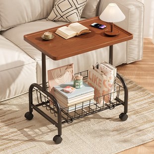 可移动小推车置物架家用客厅沙发边几小茶几N卧室床边桌床头置物