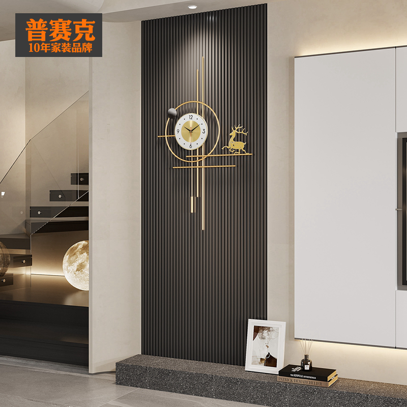 2023时尚创意客厅时尚挂墙艺术轻奢钟表简约O现代大气静音时钟挂