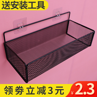 墙上置物架浴室厨房卫生间免打孔挂墙壁挂收纳架宿舍W好物床头挂