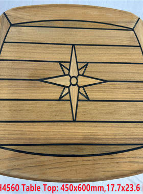 桶形柚木桌面台面 450x600/500x700/610x940mm 游艇房车船舶配件