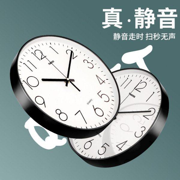 TIMESS挂钟家用钟饰挂墙客厅简约免打孔轻奢创意卧室静音石英时钟,家居饰品,挂钟,淘宝优惠券,粉丝福利购,淘宝优惠卷
