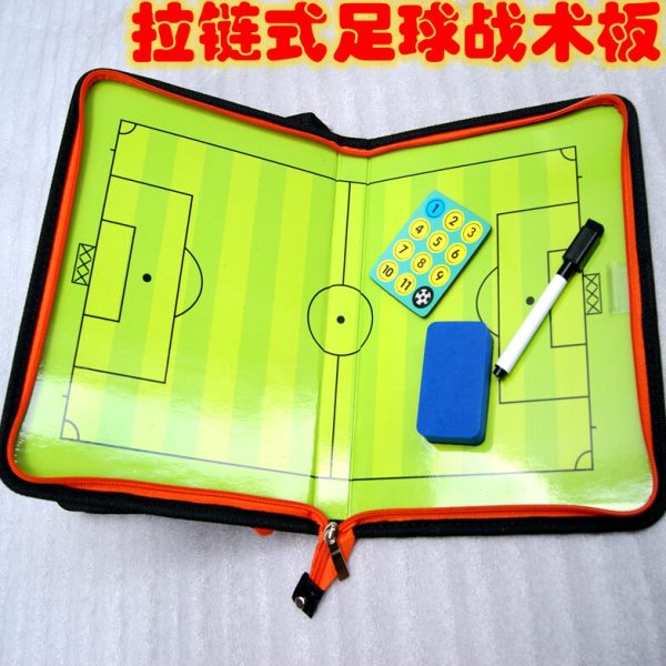 正品拉链包五人制足球战术板教练教学演示本磁性号码笔磁标包邮图片
