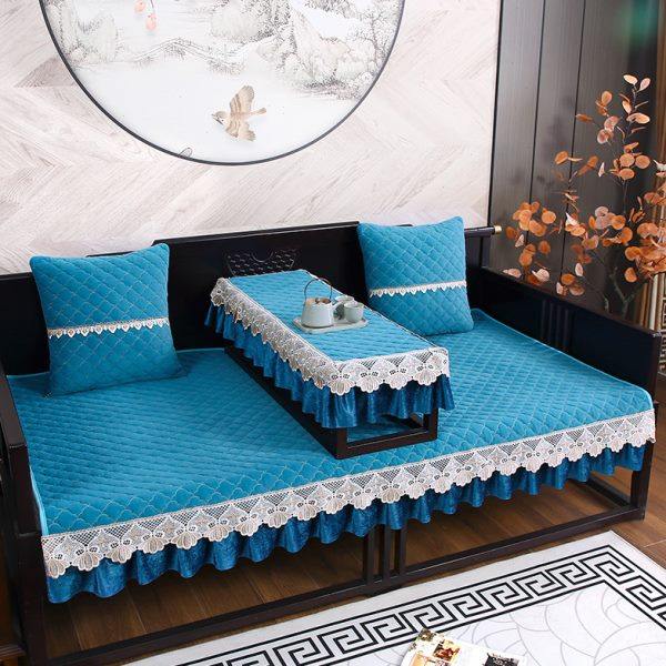 新中式红木沙发坐垫实木家具罗汉床座垫防滑加厚海绵套罩盖布垫巾