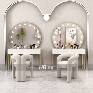 影楼化妆台带灯美容婚纱店专业化妆桌彩妆工作室化妆师专用梳妆台
