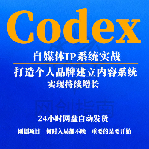 Codex自媒体IP系统实战打造个人品牌建立内容系统实现持续增长