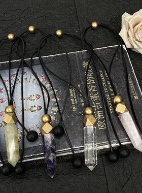 【蜜南】monies风中古vintage 小众轻奢时尚款多色水晶能量柱项链