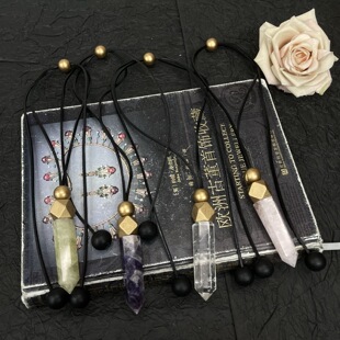 【蜜南】monies风中古vintage 小众轻奢时尚款多色水晶能量柱项链