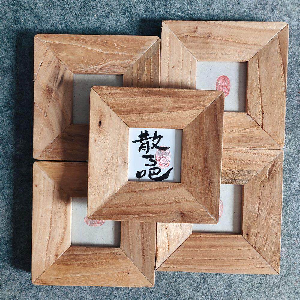实卯相框老榆木怀旧桌面相片摆高级质感装榫饰定木2603263画框可