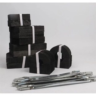 管道木托p型卡中央空调管道木聚氨酯码橡塑管托枕木托码哈夫