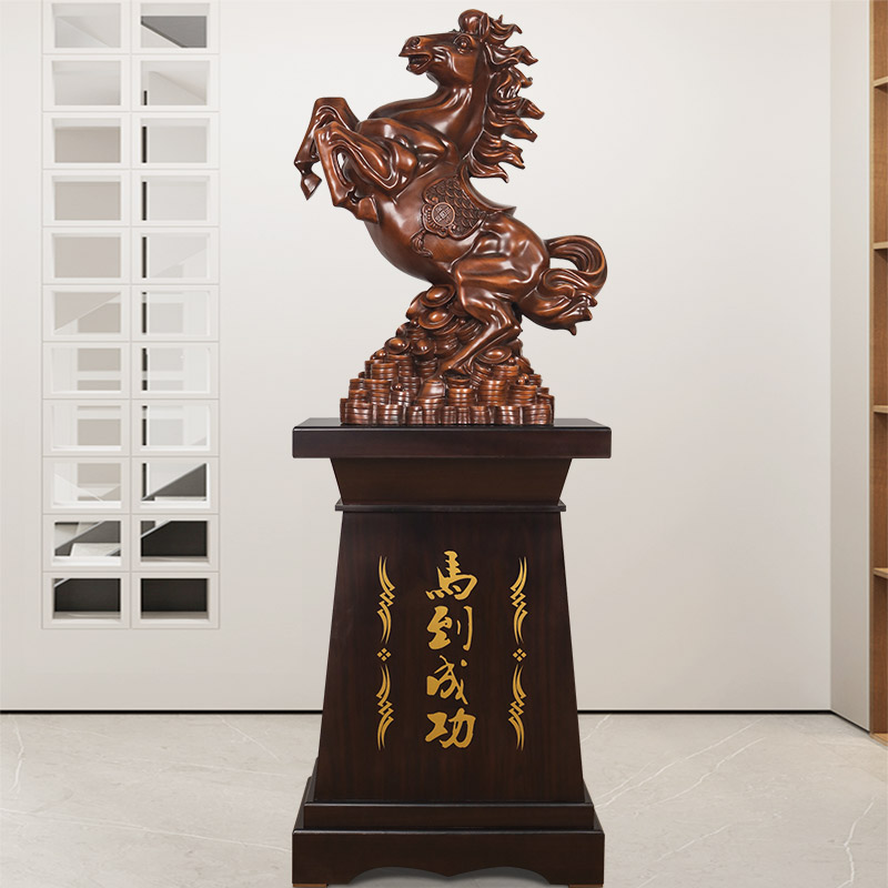 落地马到成功摆件新店公司办公室开F业乔迁礼物酒店玄关大堂马装