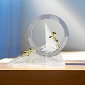 现新中式 透明人物摆件样板房客厅玄关艺术品酒店别墅软装 饰品