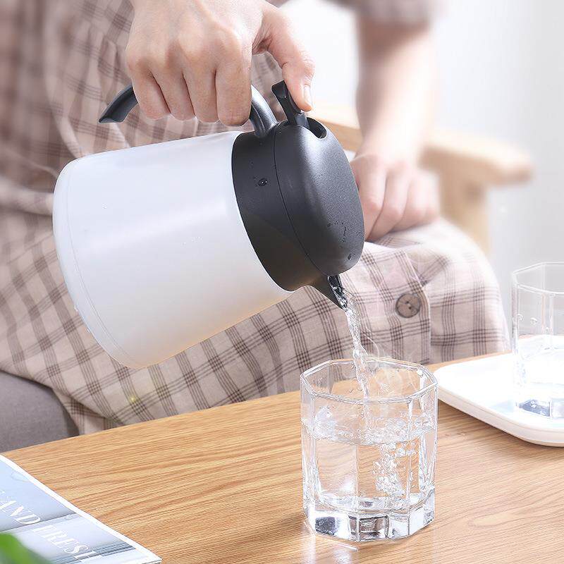 鲸歌家用小型按压式暖水壶304不锈钢保温壶咖啡壶保温瓶暖瓶