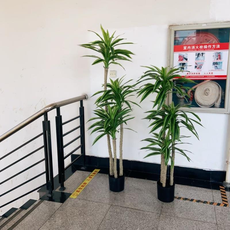 仿真香龙血树植物盆栽高品轻奢小树假树客厅装饰庭院造景摆件