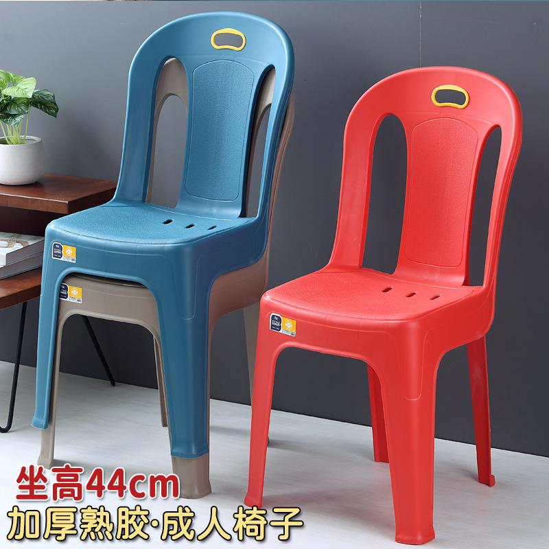 塑料椅子矮款加厚皮纹防滑成人家用矮茶几靠椅餐椅结实餐厅凳子
