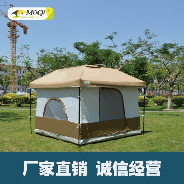 户外露营速搭客廳帳折叠炊事帳含內掛帳山地野营遮阳帐篷户外用品