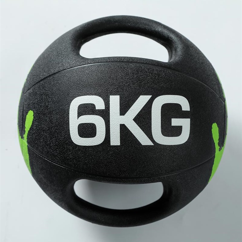 家用实心橡胶药球双把手手柄球双耳药球重力球康复训练健身能量球