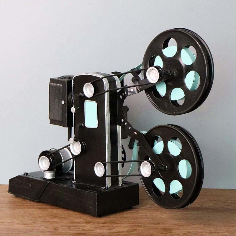 仿古复古电视机照相机打字机收音机放映机电话机铁艺道具模型摆件