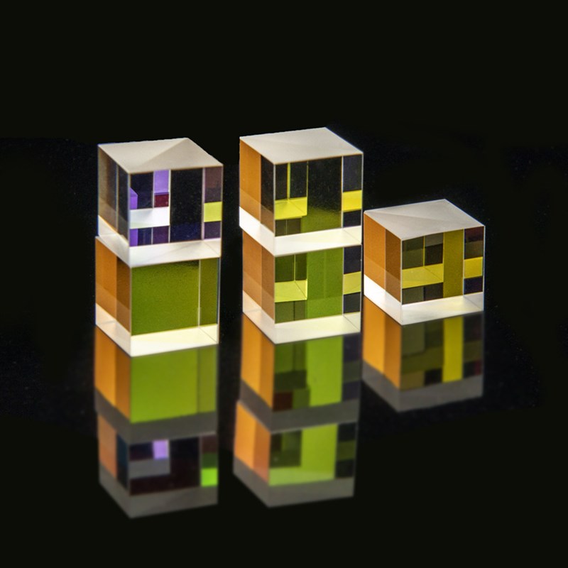 立方分光棱镜光学玻璃胶合棱镜直角合色棱镜物理教学演示实验LS