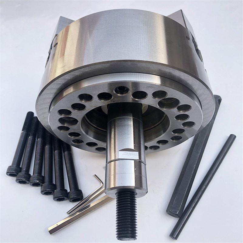 台湾标准中空中实液压卡盘油压动力夹头 5 6 8 10 12 15寸 全钢体