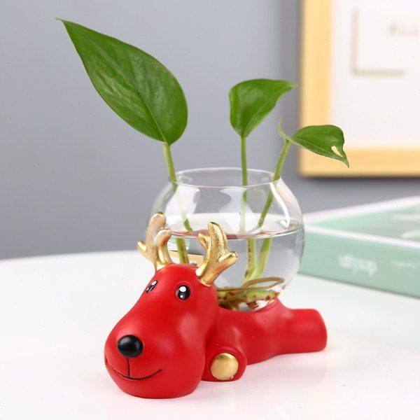 创意个性卡通水培器皿花瓶水养绿萝玻璃透明花器花盆插花桌面摆件,鲜花速递/花卉仿真/绿植园艺,花瓶,淘宝优惠券,粉丝福利购,淘宝优惠卷