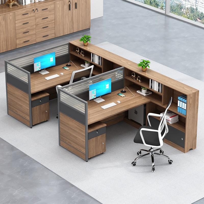 职员桌员工办公桌椅组合隔断写字楼工作室单双人中介文员屏风桌