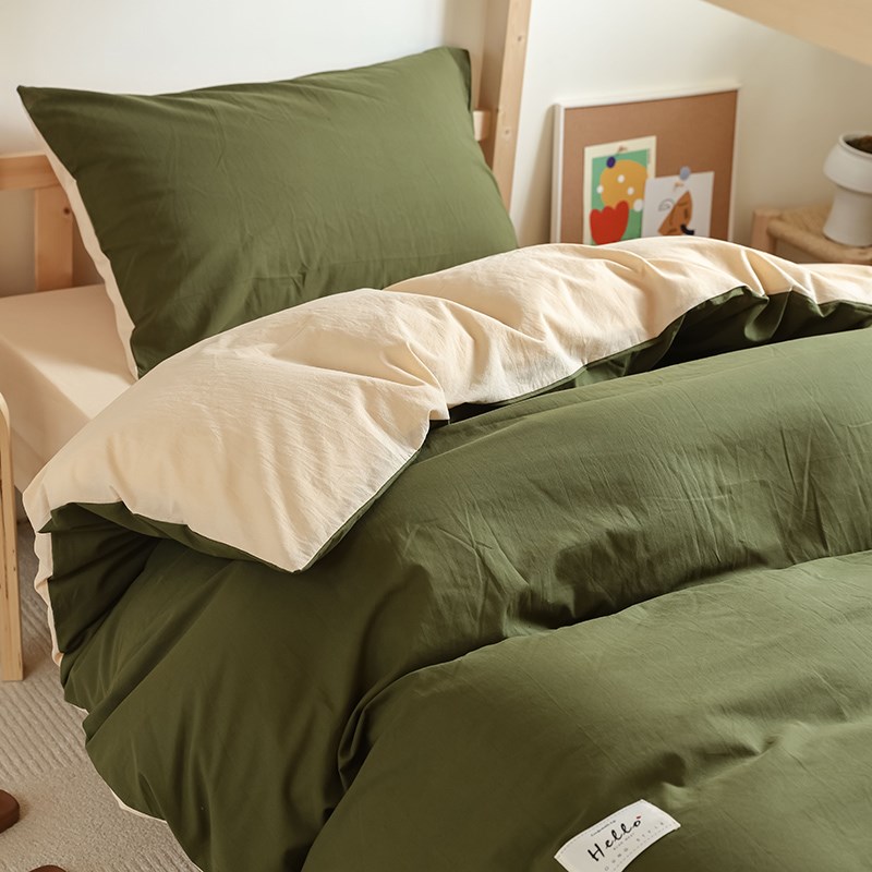 #A10L学生宿舍床上0.9住宿六件套色织床垫单人床品男女被褥一整套