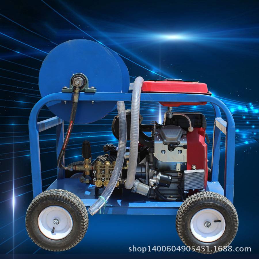 大力高压清洗机 大型管道疏通机汽油机 电驱动高压水疏通机